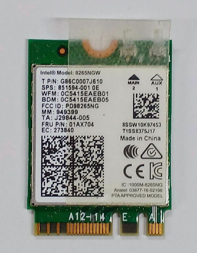 Intel 8265NGW Dual Band Wireless-AC 8265 ワイヤレス ネットワーク