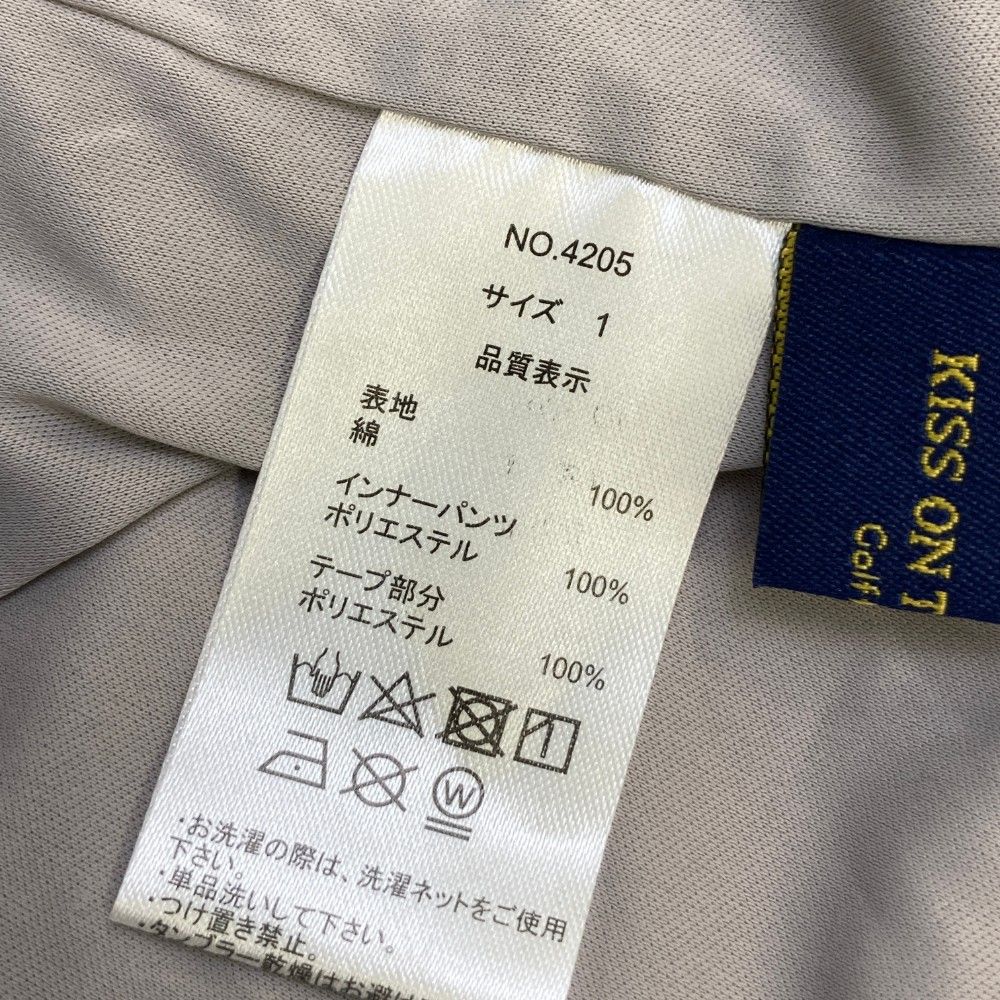 サイズ：1 KISS ON THE GREEN キスオンザグリーン  インナー付 スカート  グレー系 [240101445082] ゴルフウェア レディース ストスト サイズ：1 KISS ON THE GREEN キスオンザグリーン インナー付