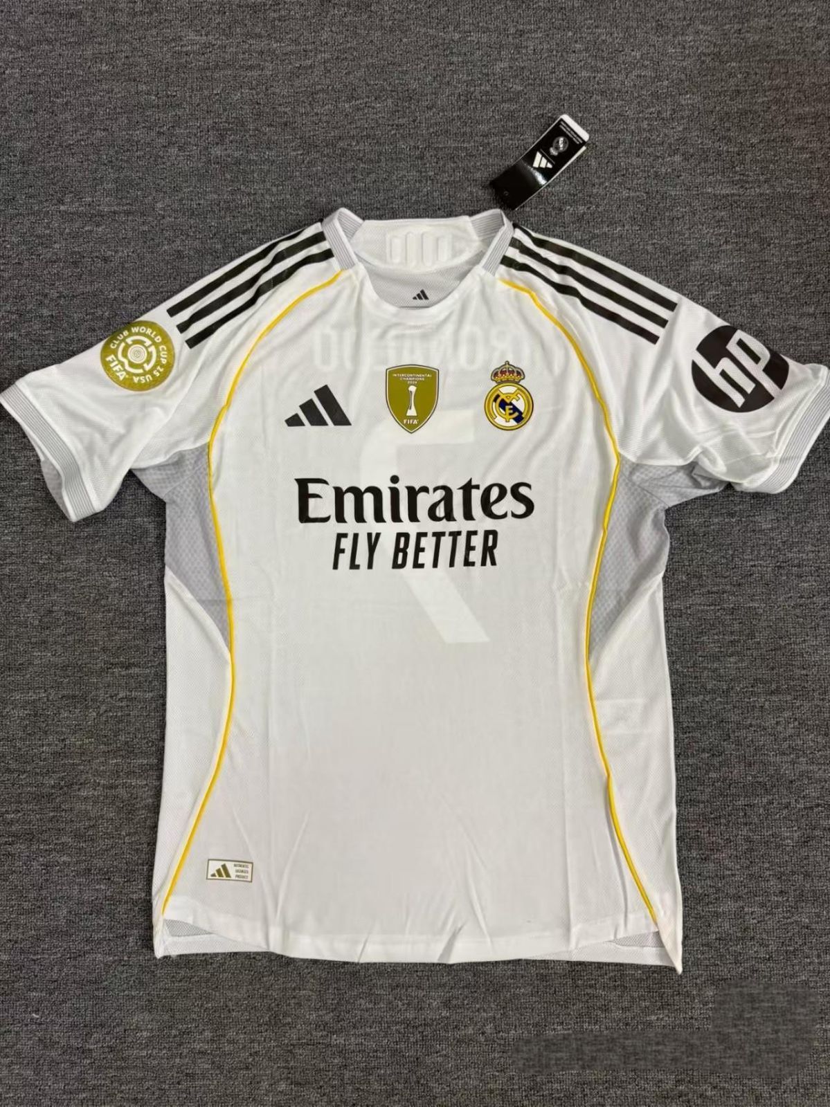 2025-26 レアル・マドリード 半袖ユニフォーム 10番 ムバペ レアルマドリード 25-26 ホーム 半袖 ユニフォーム No.5 ベリンガム