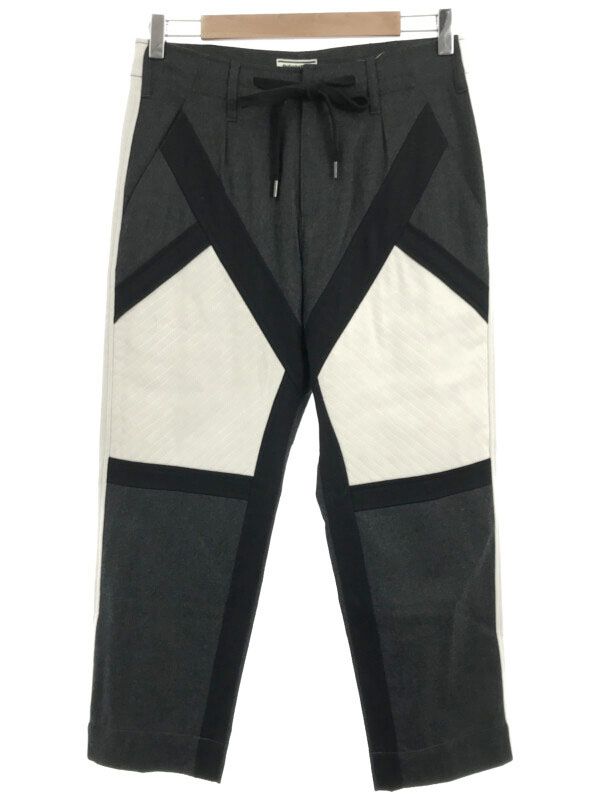 Onitsuka Tiger × ANDREA POMPILIO オニツカタイガー × アンドレア ポンピリオ ウールイージーパンツ チャコール×マルチカラー 38 5280714