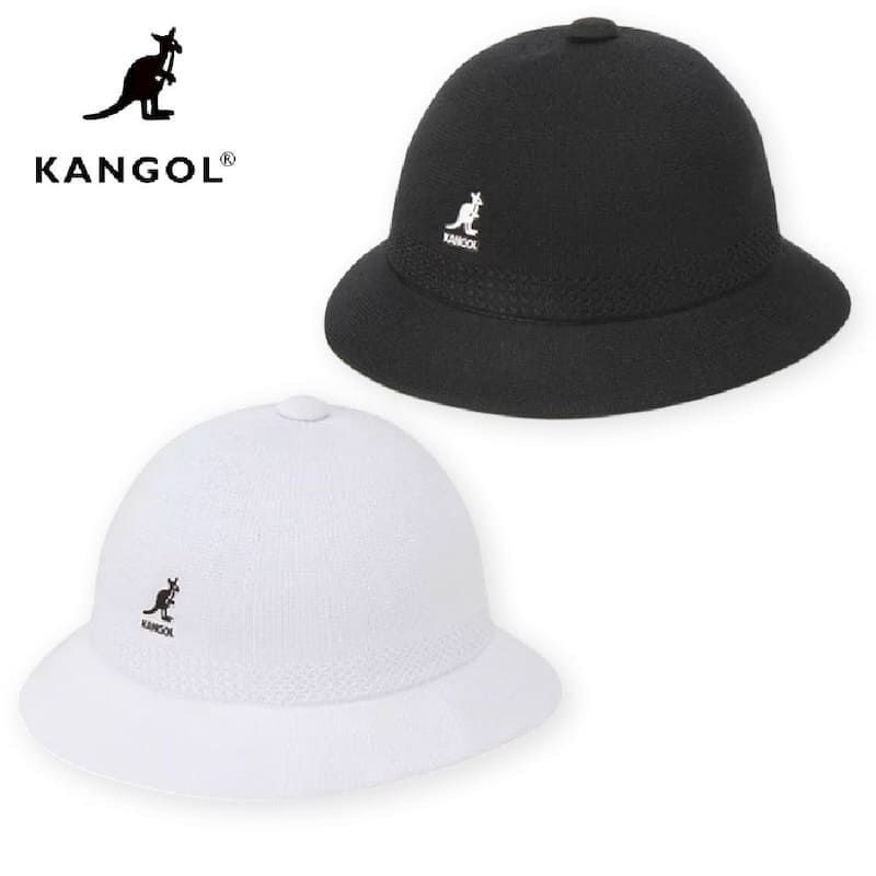 KANGOL ベル型ハット ホワイトロゴ Black/white XXLサイズ KANGOL ベル