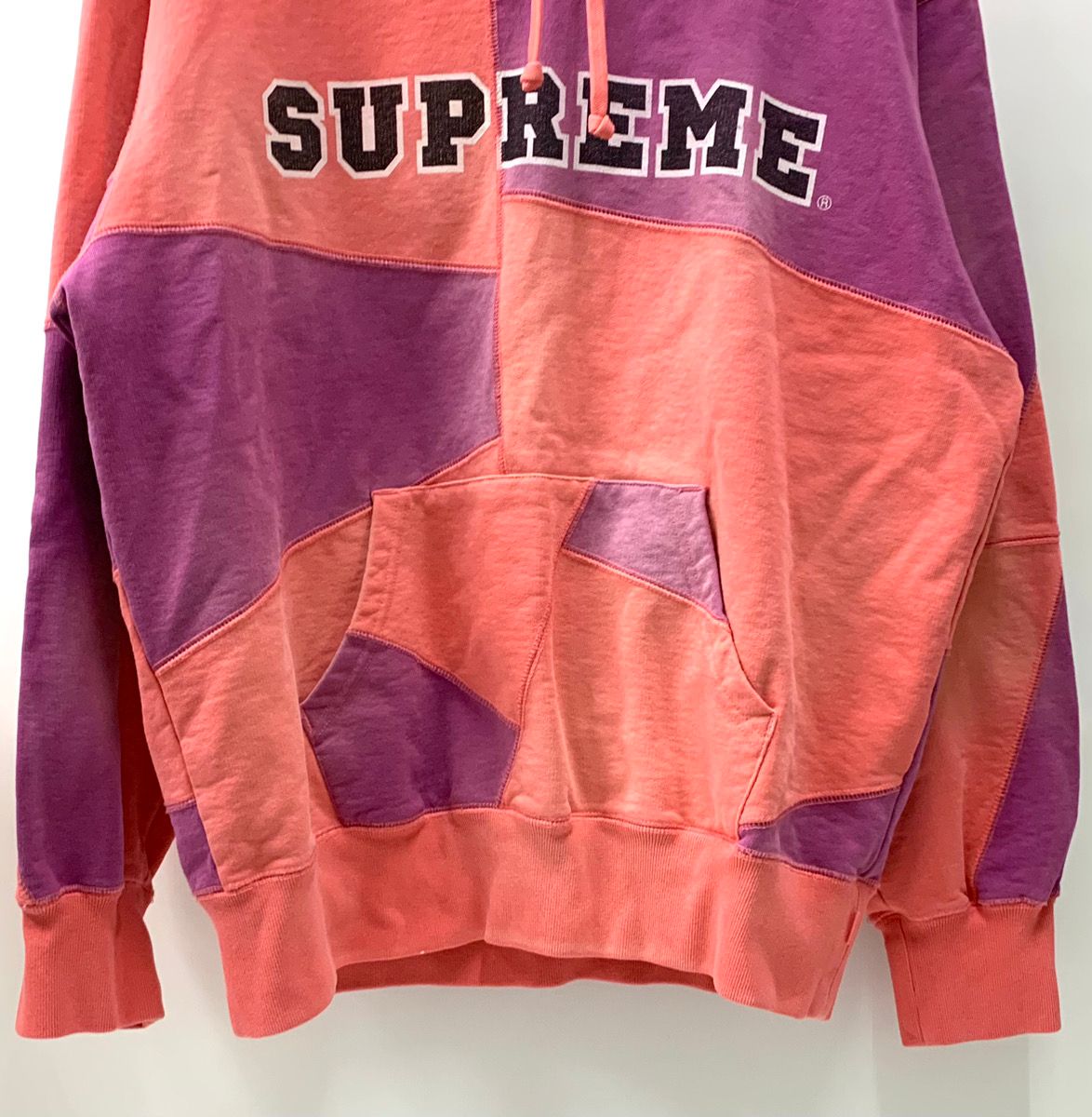 シュプリーム SUPREME 20AW Patchwork Hooded ヴィンテージ加工 パッチ 