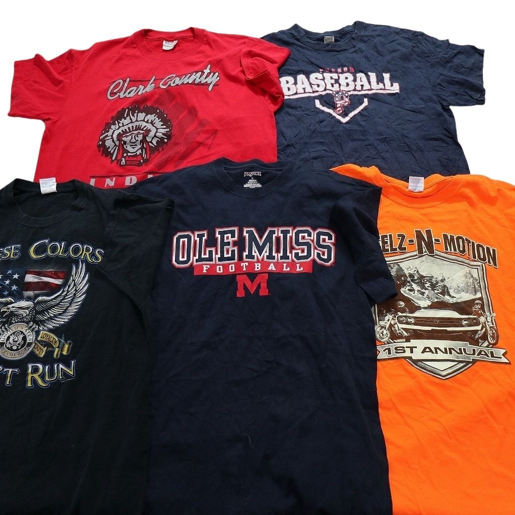古着卸 まとめ売り カラーmix プリント 半袖Tシャツ 20枚セット