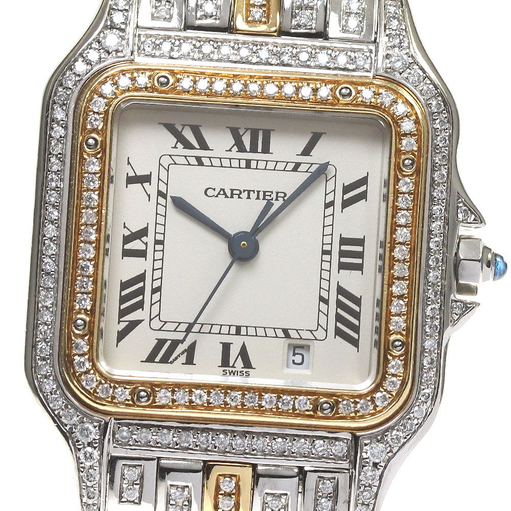 カルティエ CARTIER パンテールMM 1ロウ アフターダイヤ