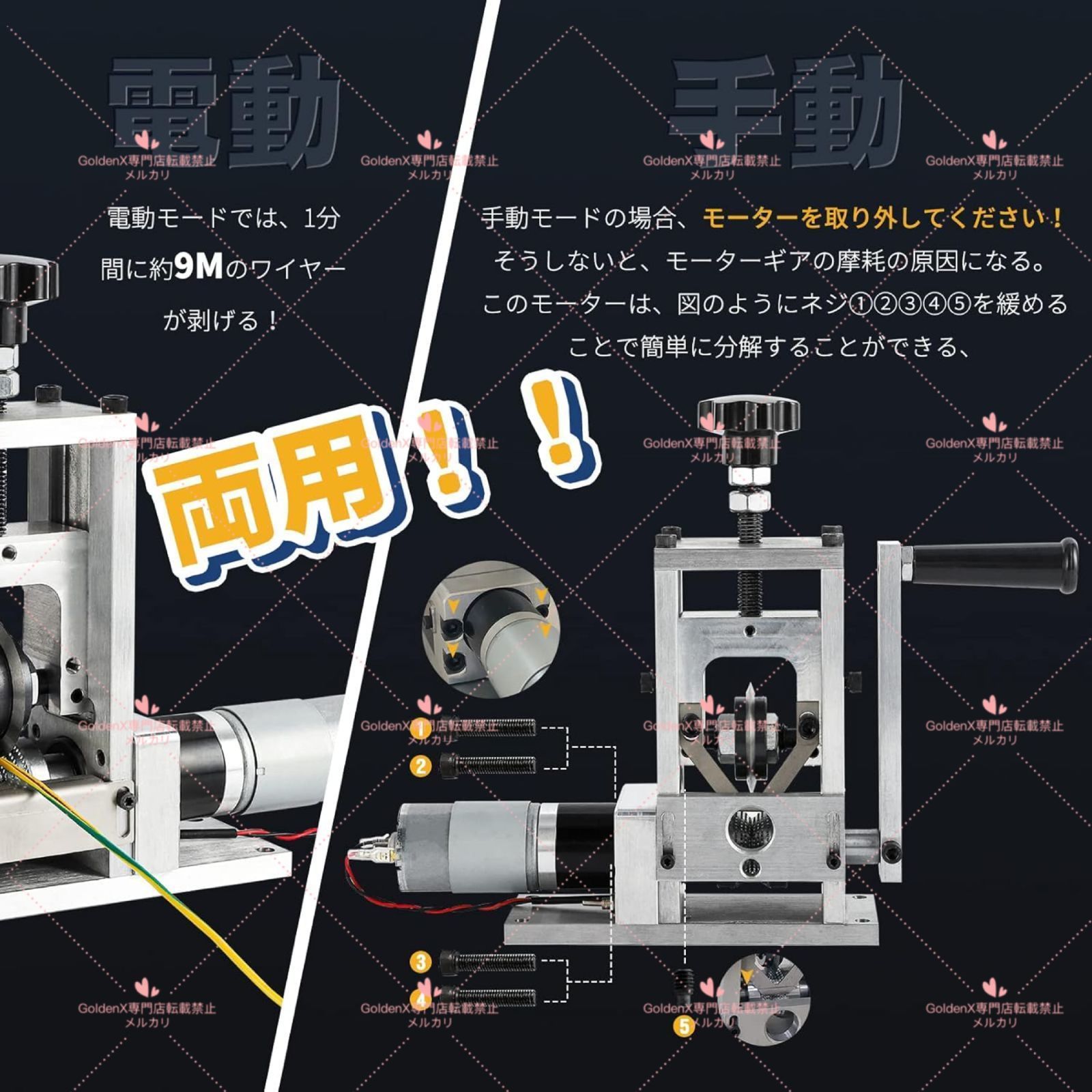 スムーズに剥ける ネジ卓上固定