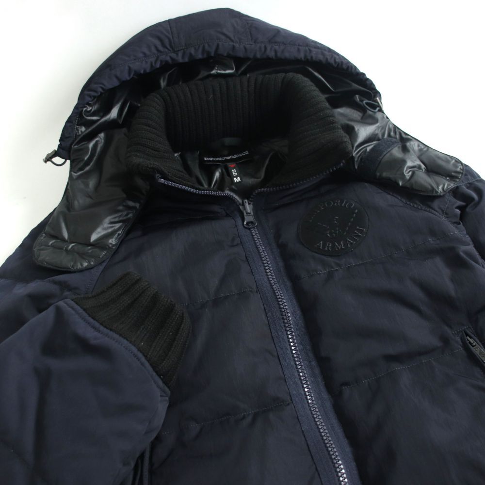美品□黒タグ エンポリオアルマーニ Josh:Fashion Fit リバーシブル 中綿ジャケット/ブルゾン ダークネイビー×ブラック M 正規品 メンズ　t16-st10325-85tt 美品□黒タグ エンポリオアルマーニ Josh:Fashion Fit リバーシブル