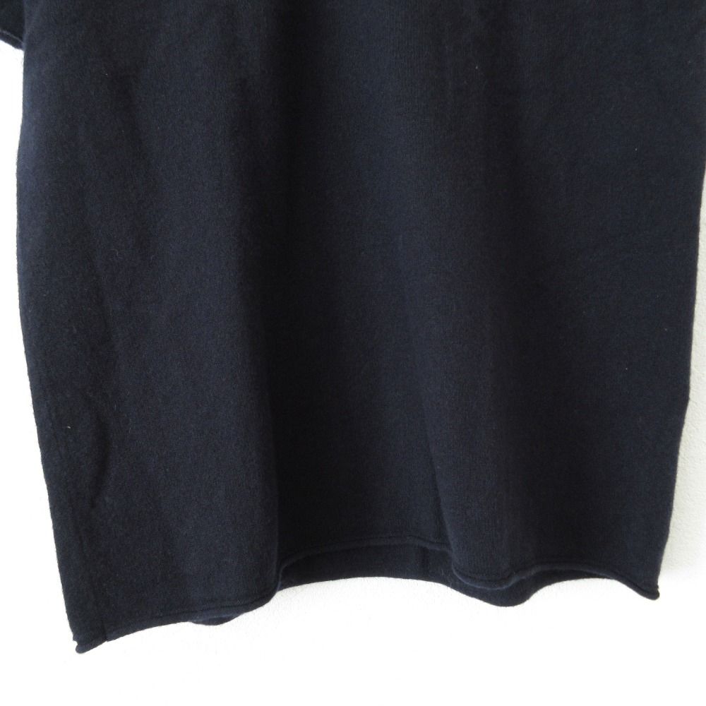 美品 extreme cashmere X エクストリームカシミヤ Vネック ショートスリーブ 半袖 カシミヤ ニット セーター ネイビー レディース 古着 中古 USED 美品 extreme cashmere X エクストリームカシミヤ Vネック