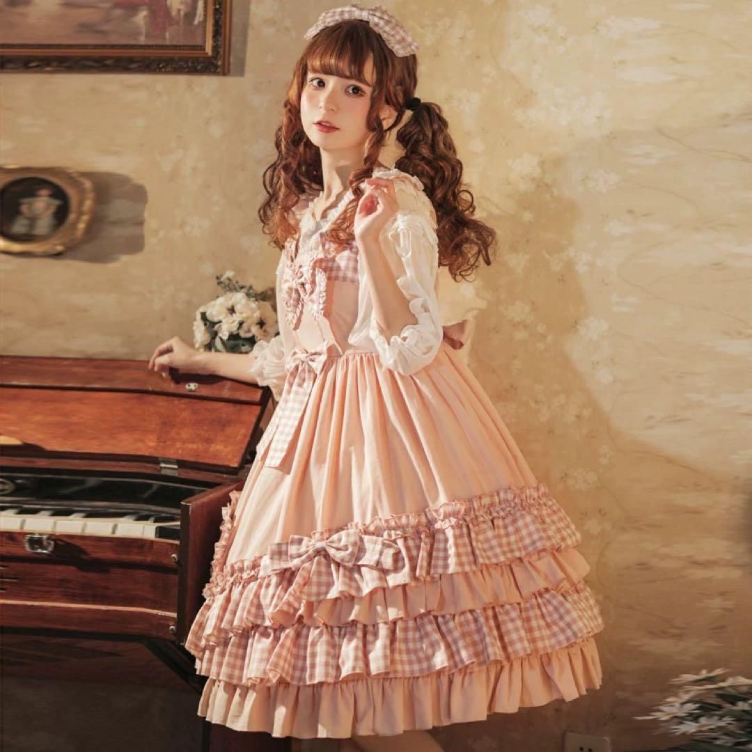 ♥ ロリータ可愛いリボン×フリルワンピース 女子会やお出かけにぴったり