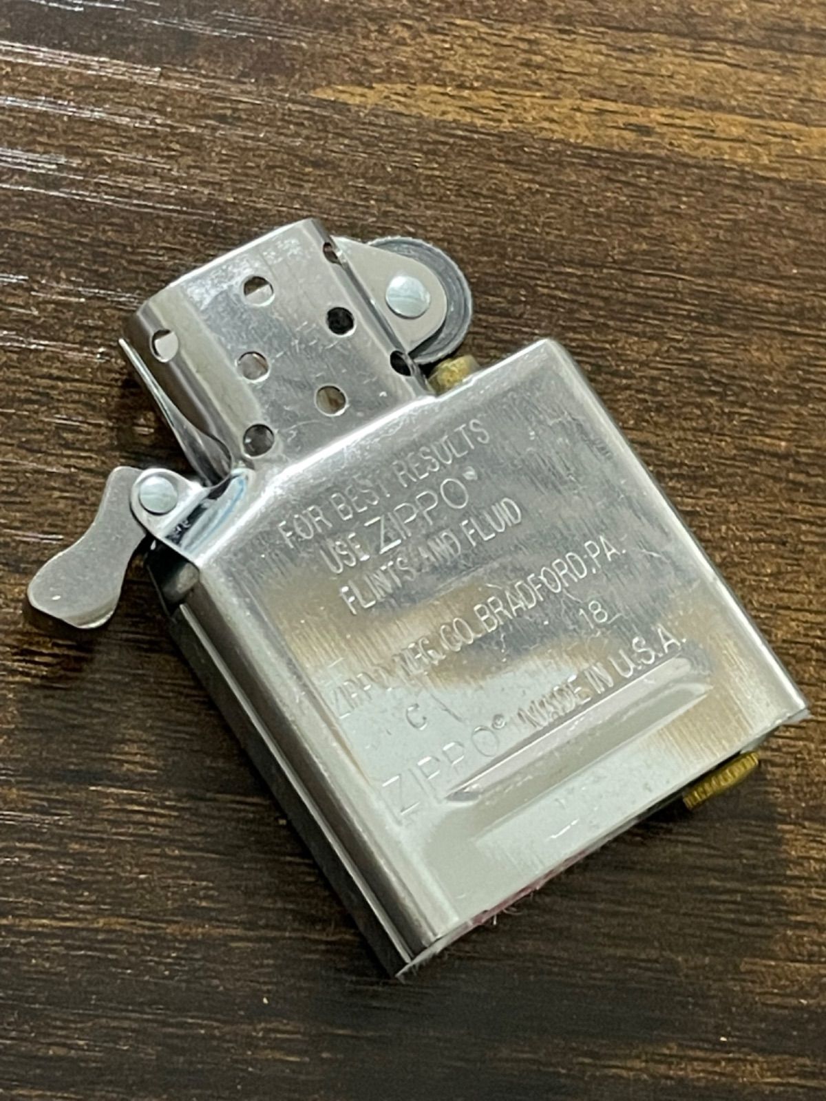 zippo アメリカンスピリット アーマー 木象嵌 限定品 銀燻 ウッド 初期 