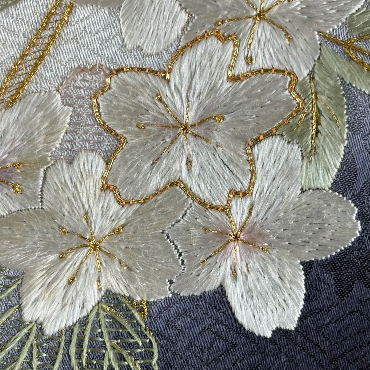 秋冬 超美品 着物 正絹 袷 167 訪問着 辻が花 現代 黒 グラデ トール