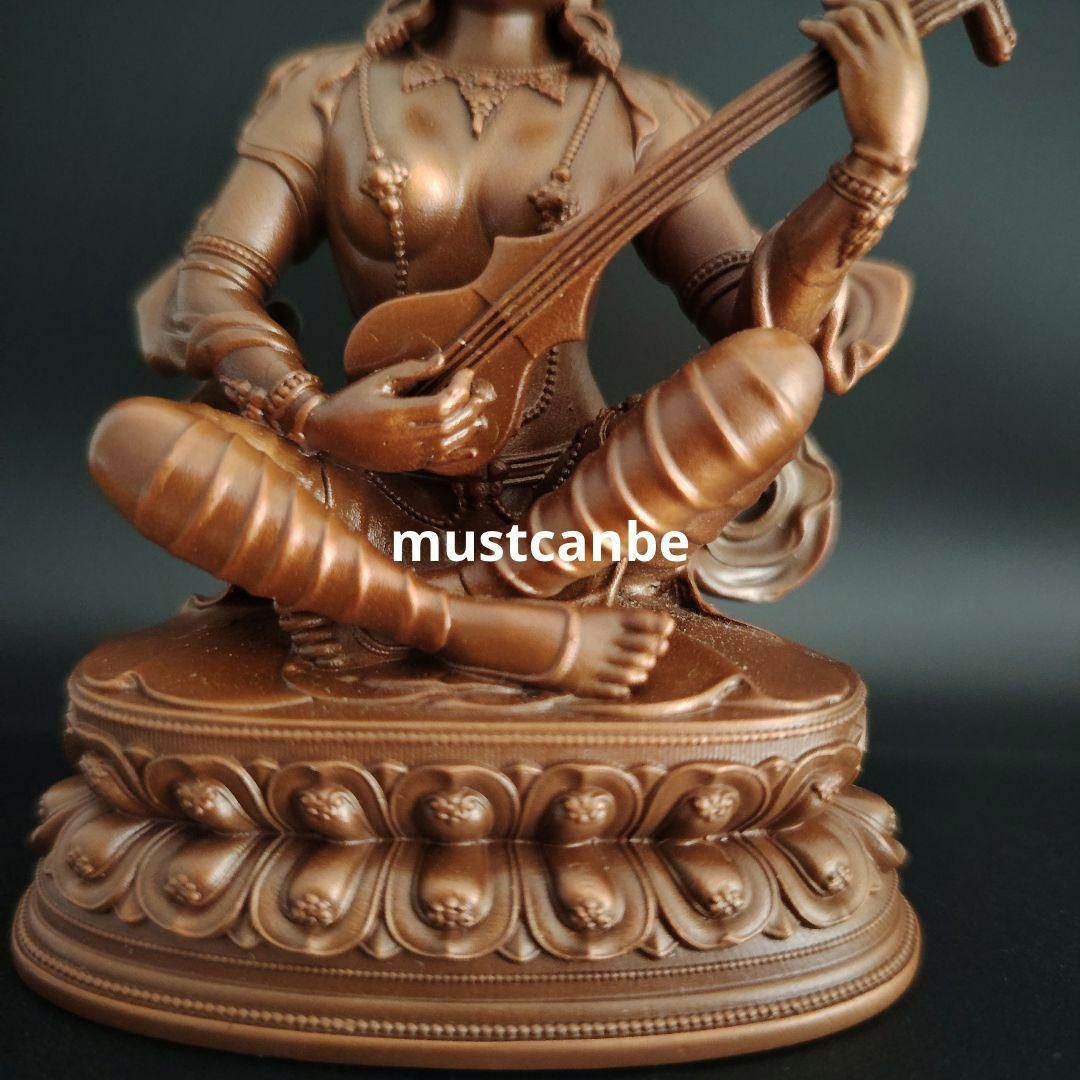 仏教美術 仏像 妙音天女銅像 家内仏堂 奉納 装飾品 工芸品 置物 仏教美術 仏像 妙音天女仏像 銅製品工芸品 置物 - メルカリ