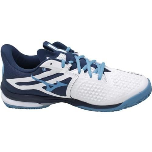 テニス ミズノ(MIZUNO) テニスシューズ ウエーブエクシード TOUR 6 OC 61GB247214 ホワイト×ネイビー×ターコイズ 26.0 cm 2E