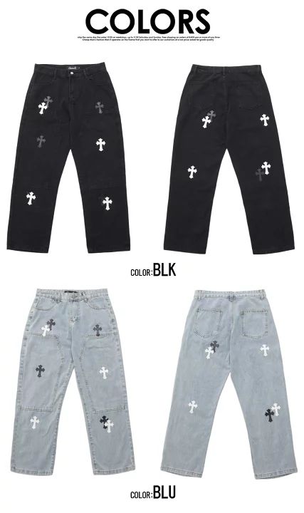 ミニマル mnml フルールパッチデニム　十字架クロスパッチ ラッパー着用 33 ミニマル mnml フルールパッチデニム 十字架クロスパッチ