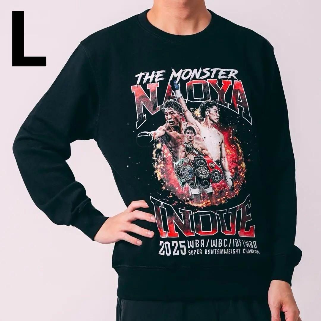 SWEATSHIRT VEGAS|PLAYER 井上尚弥 長袖 黒 L スウェット パイルスウェット 管理番号 693