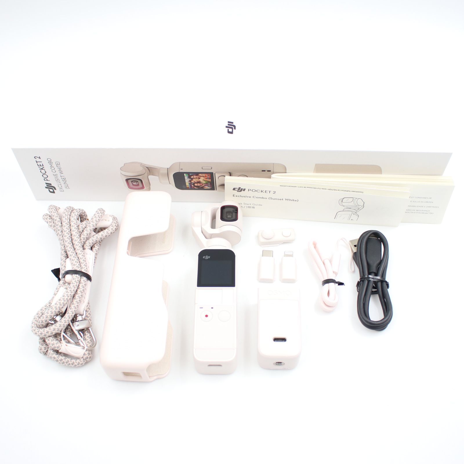 上品 DJI Pocket 2 コンボ サンセット ホワイト vlogカメラ Exclusive Combo OP2CP4