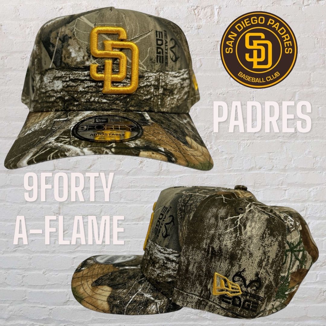 新品人気のA-FLAME サンディエゴ・パドレスリアルツリーカモフラ柄9FORTY A-FLAME PADRES NEW ERA ダルビッシュ迷彩柄