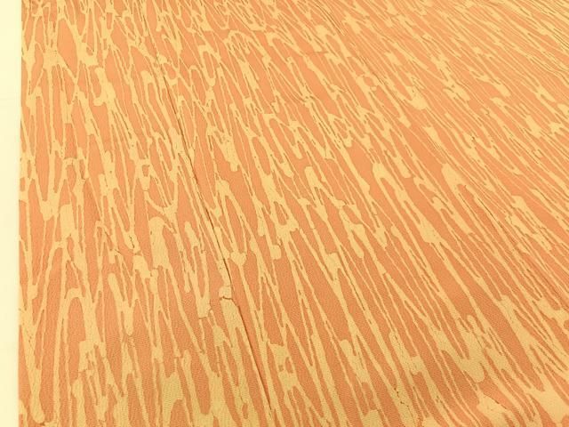 平和屋着物□上質な小紋 抽象文様 鬼しぼ縮緬 正絹 逸品 未使用