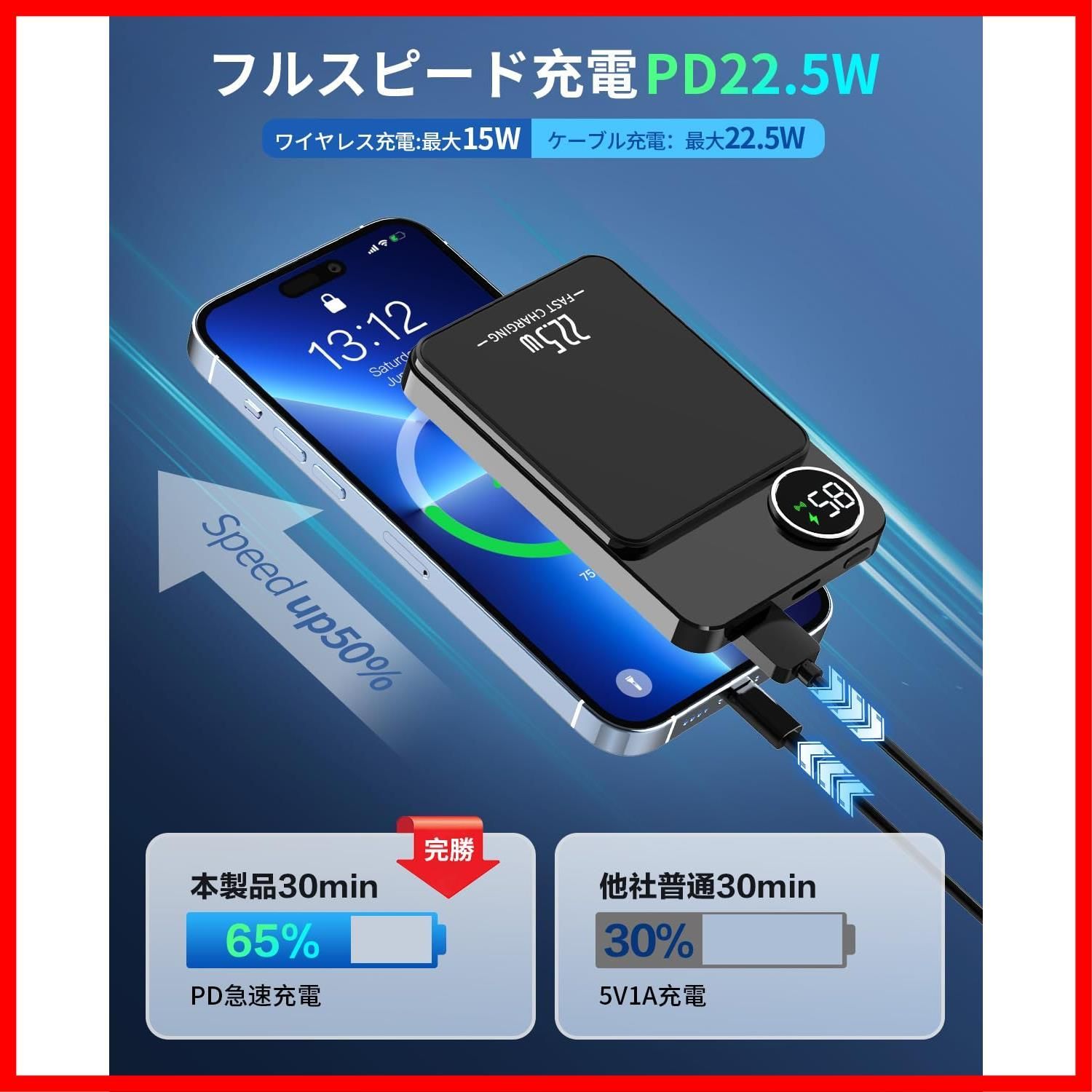 特価商品】【2024新モデル・MagSafe対応・10000ｍAh大容量・PD22.5W