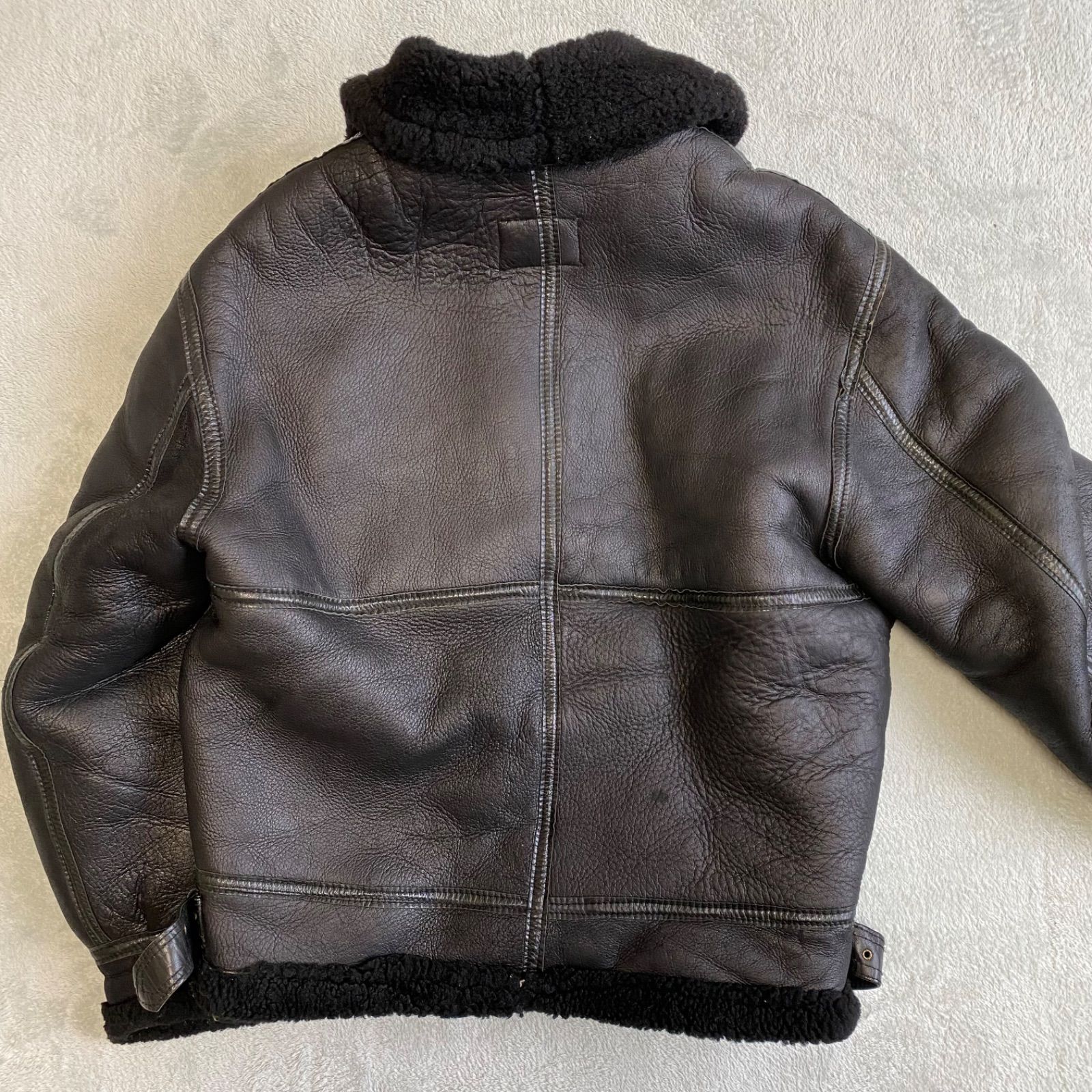 US.SHEEPSKIN 米国製 B-3 リアルムートン ボマージャケット 40 希少【US SHEEPSKIN B-3】 international B-3 ジャケット