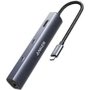 【新品・2営業日で発送】アンカー・ジャパン Anker PowerExpand 6-in-1 USB-C PD イーサネット ハブ Gray A8365NA1(A8365NA1)