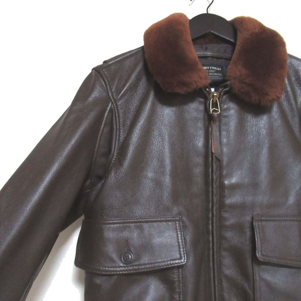 美品 AVIREX アヴィレックス USA製 G-1 ジャケット ムートンカラー