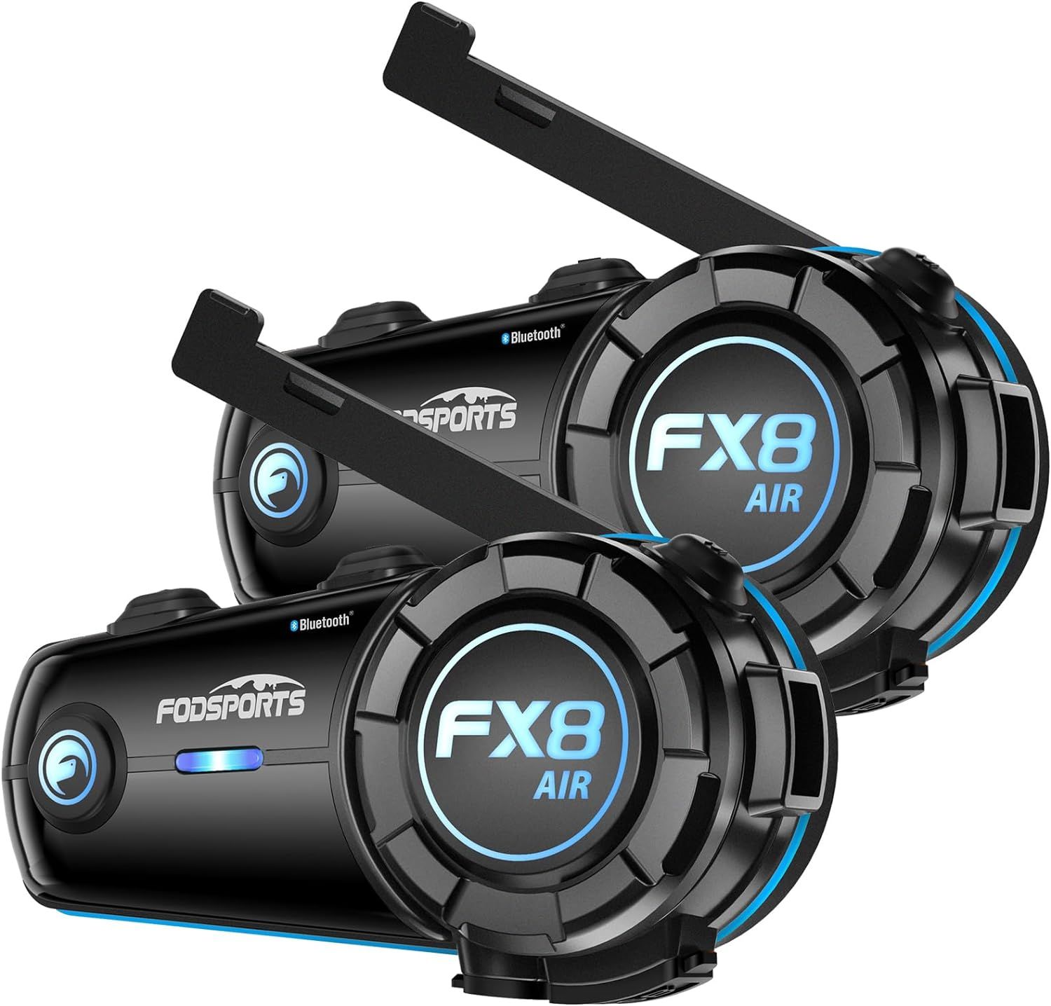 FODSPORTS バイク インカム FX8 AIR バイク用インカム 音楽共有 FMラジオ 4人同時通話 ワンタッチ全てペアリング ENCu0026CVCu0026マイク三重ノイズ低減 通信自動復帰 異なるインカムと接続 20H以上連