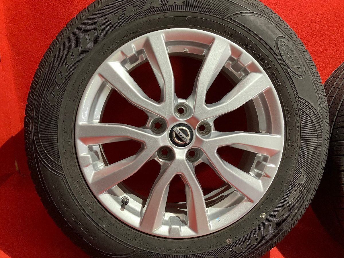 中古サマータイヤホイールセット【225/65R17 GOOD YEAR FUEL MAX】[日産 エクストレイル純正] 4本SET