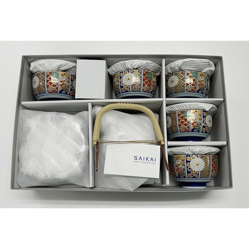 古伊万里　網手　湯呑み五客セット 古伊万里 網手 湯呑み五客セット