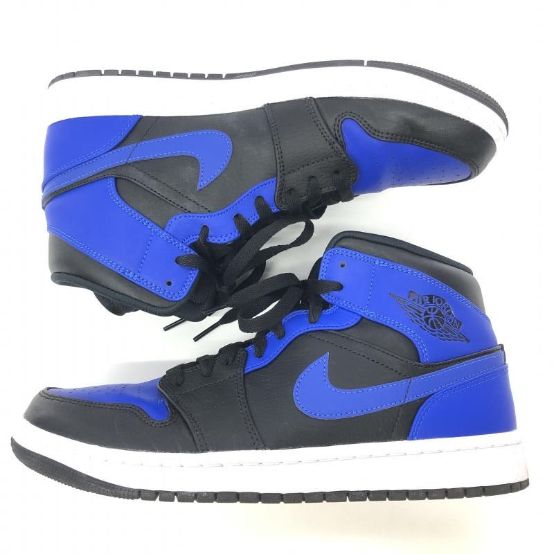 中古】NIKE AIR JORDAN 1 MID Hyper Royal 27.5cm 554724-077 ナイキ エアジョーダン1 ミッド ハイパーローヤル[66]  - メルカリ