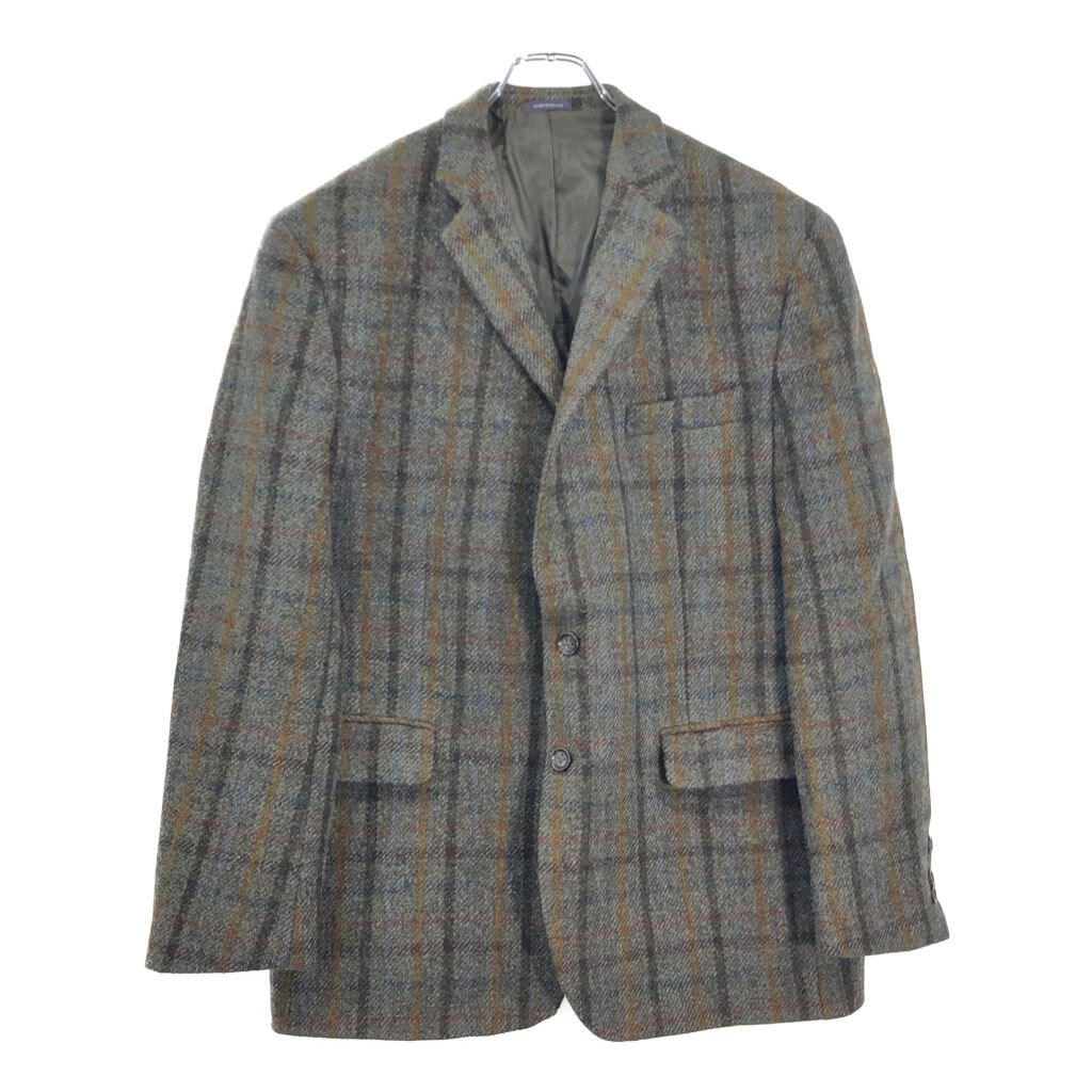 Harris Tweed ハリスツイード × STAFFORD スタッフォード テーラードジャケット グレー メンズ 46 R 古着 V4527