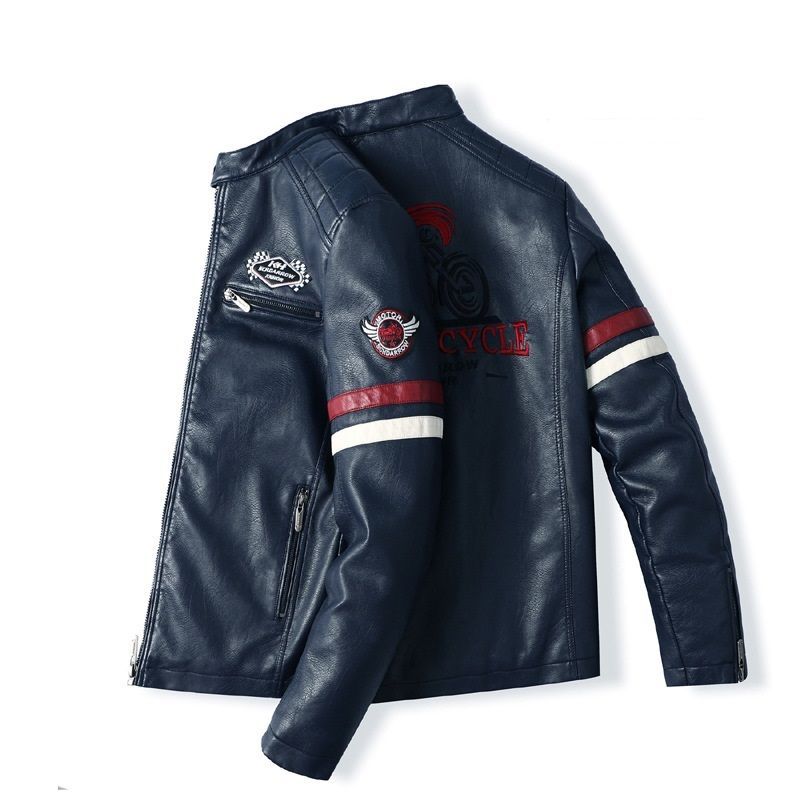 欧米 新品 ライダース ジャケット レザージャケット メンズ 本革 バイクジャケット 革ジャン 刺繍 高品質 野球服 - メルカリ