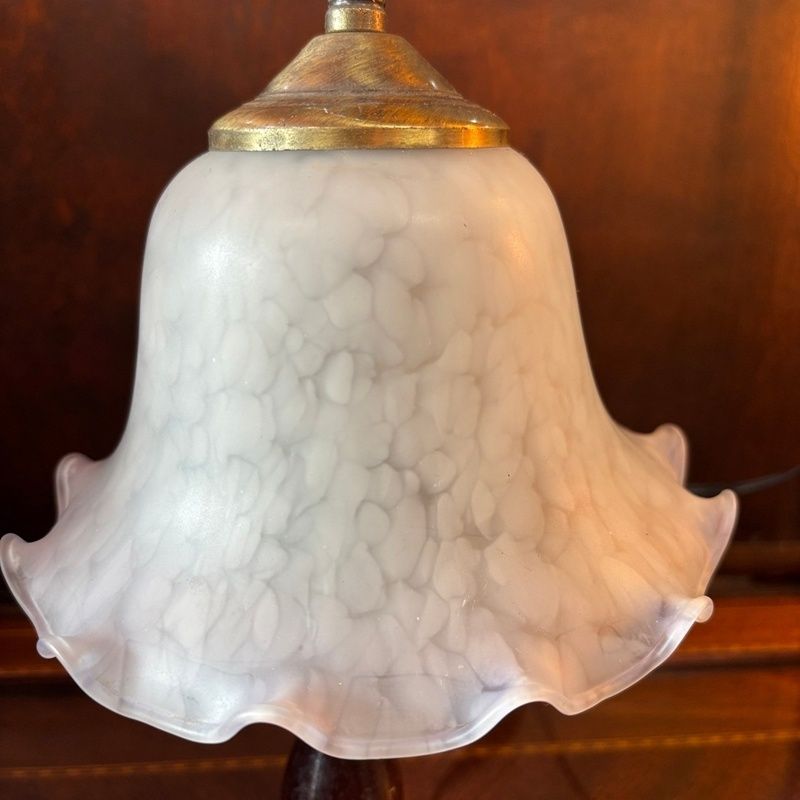 アンティークランプガラスシェードスタンド アンティーク ガラスシェード 照明 27cm スタンドランプ テーブル