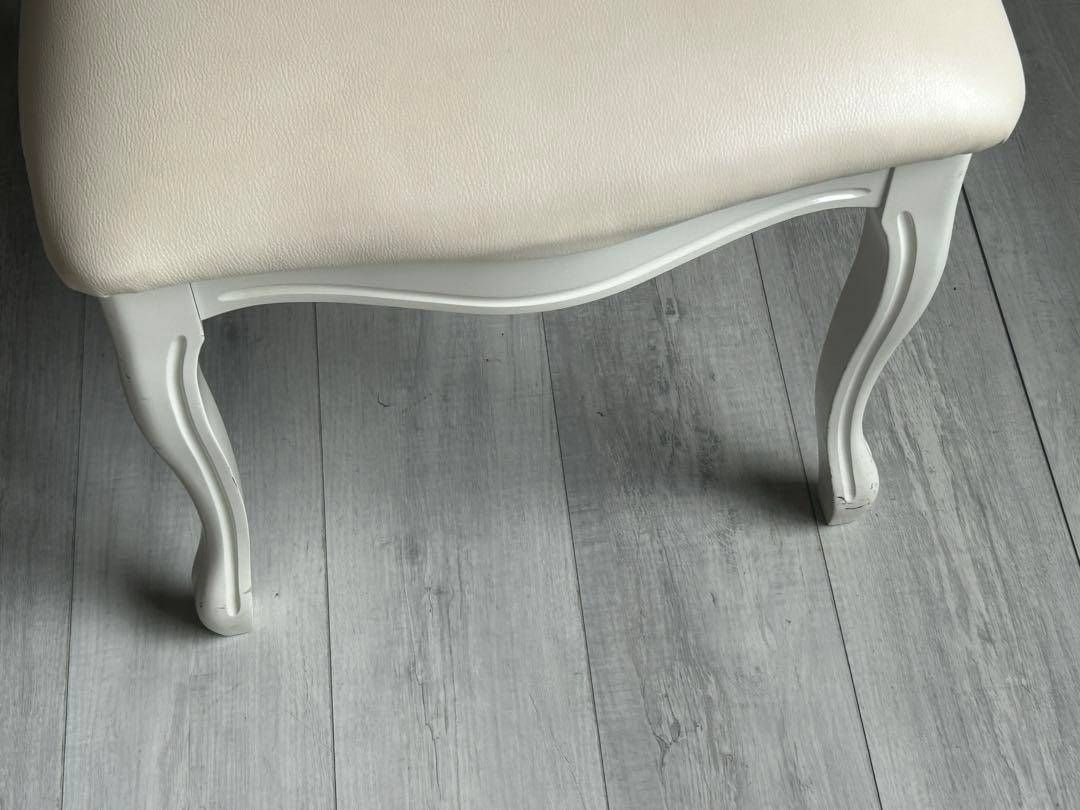 ② イタリア ヨーロピアン ヨーロッパ 猫脚 シンプル ホワイトチェア