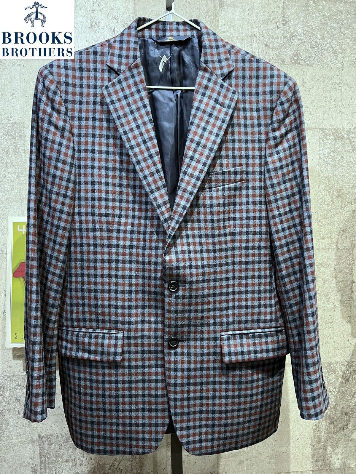 極美品 ブルックスブラザーズ 346 ガンクラブチェック テーラードジャケット 37S BROOKS BROTHERS