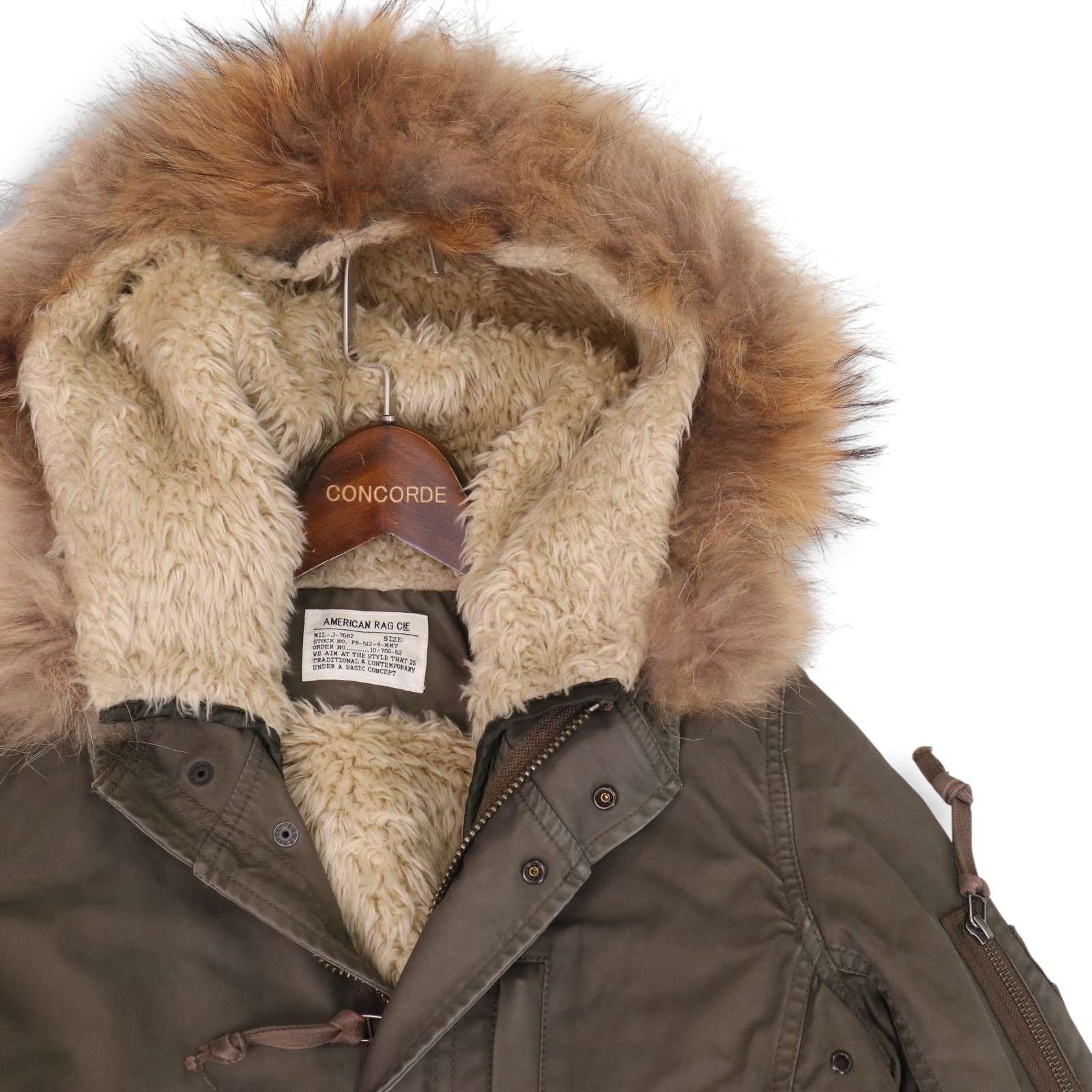 AMERICAN RAG CIE】ファー付 ボアライナー ミリタリージャケット