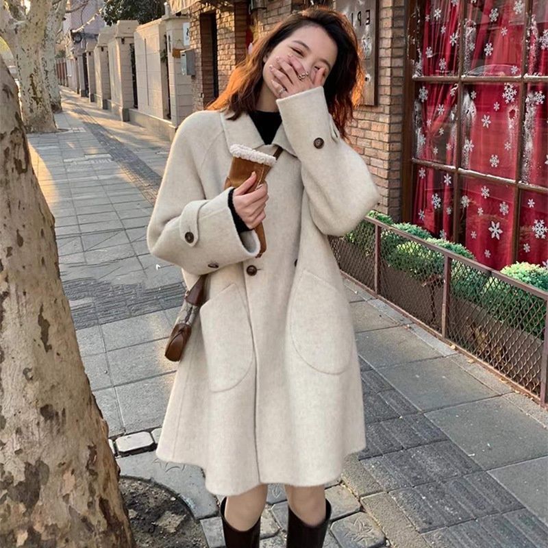 コート ウール チェスターコート レディース コートジャケット 長袖 ウールコート ダブルフェイス ミドル丈 ショート 防風コート アウター シンプル 冬服 保温 防風 細身 高品質 上品 Aライン 通勤 ビジネス 上nuanta11 DZ30