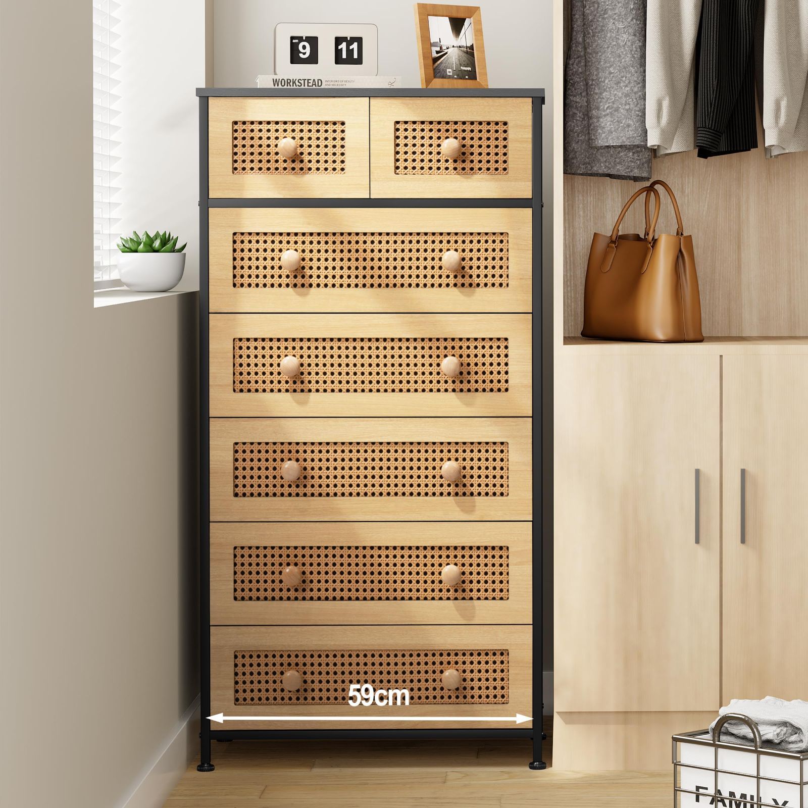 チェスト 家具 タンス 収納家具 整理棚 ラタン 6段 チェスト 家具 タンス 収納家具 整理棚 ラタン 6段