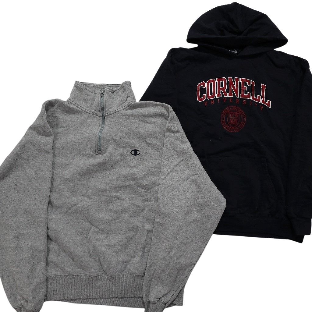 古着卸 チャンピオン Champion スウェット 8枚セット メンズ L フーディー ハーフジップ カレッジ風 古着 NC0959 KARIMZIABAT_FR