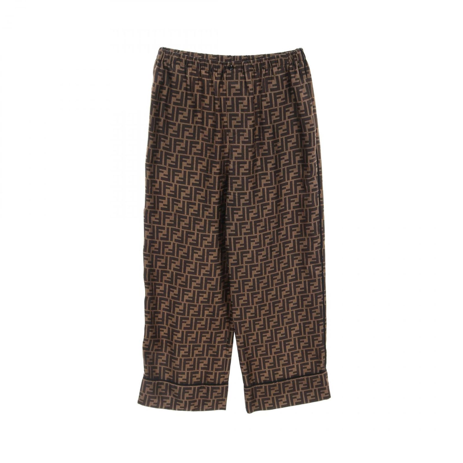 フェンディ FENDI パンツ ズッカ FR5994 A8G3 シルク FF柄 パンツ