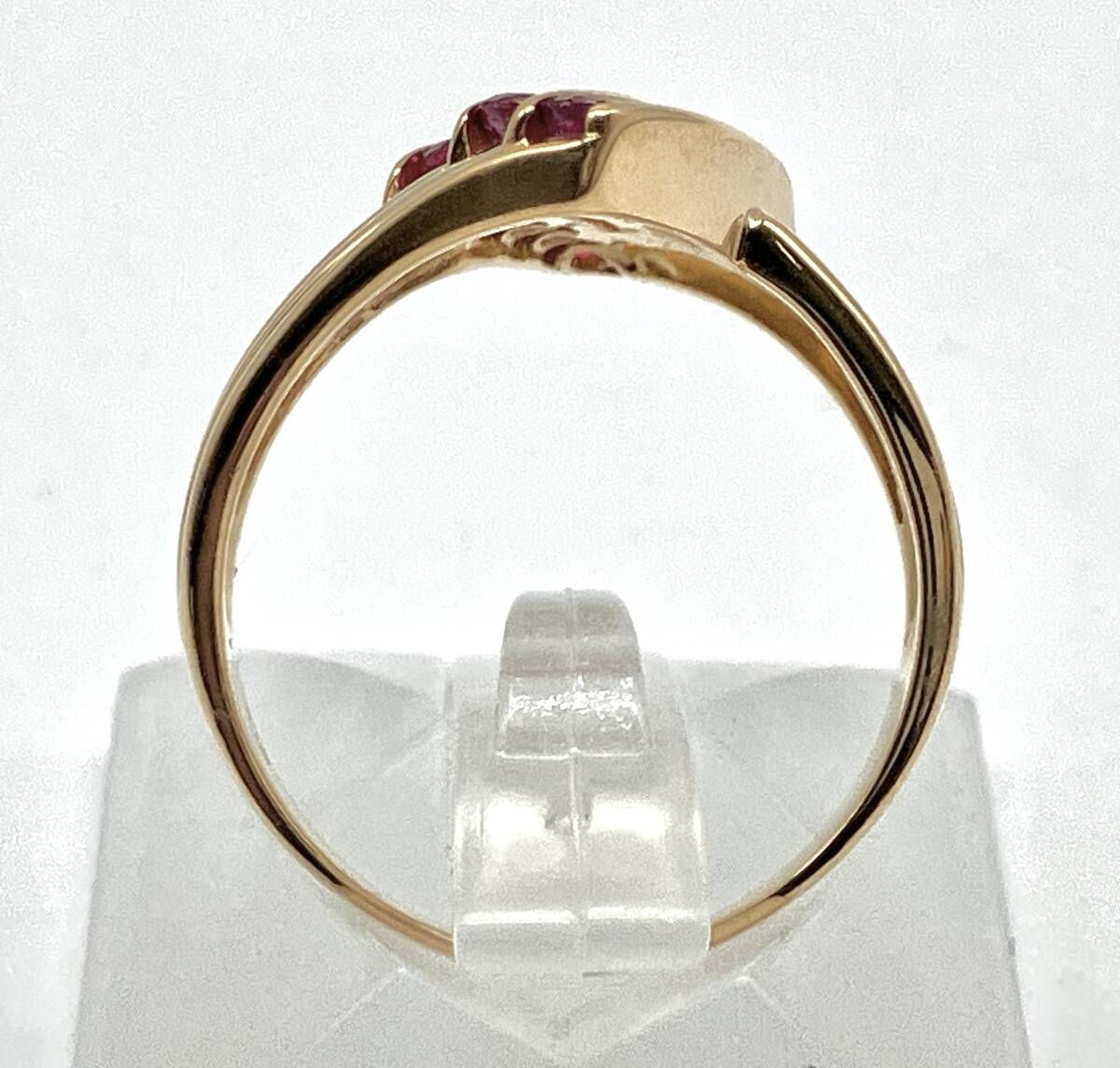 K18 ルビー ダイヤモンド リング 11号 指輪 鑑別書付き
