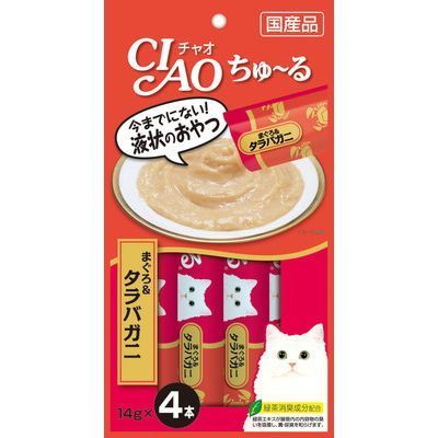 いなば CIAO ちゅーる まぐろ＆タラバガニ 14g×4本入り 1ケース48袋