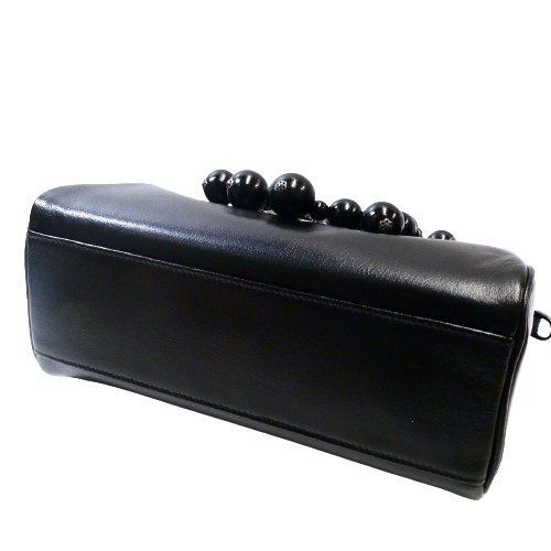 マダムヒロコ 美品 チャーム付 2WAYバッグ 黒 ブラック 日本製