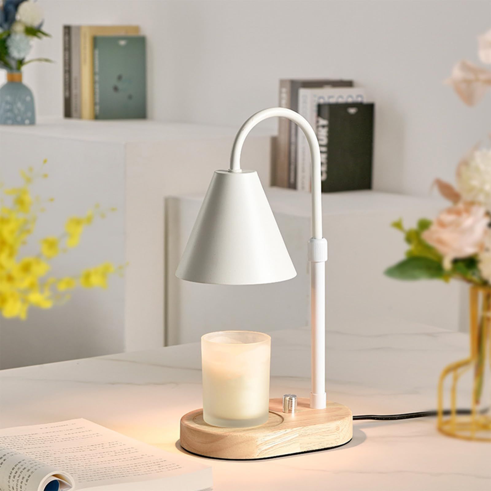 木製アロマキャンドルウォーマーランプ おしゃれなデザイン 木製アロマ