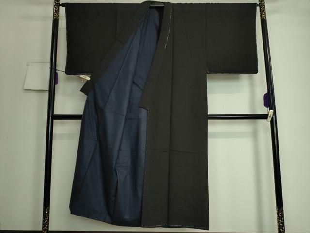 平和屋着物□極上 男性 紬 アンサンブル 長羽織 着物・檳榔子染色 羽織