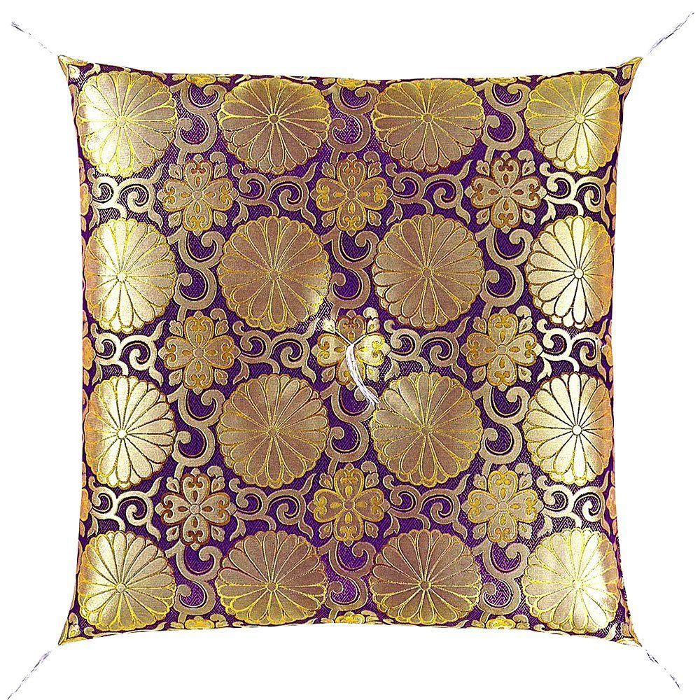 工場 【数量限定】お寺用 金襴 お盆 仏事 座布団 仏壇 法要 紫◇法事