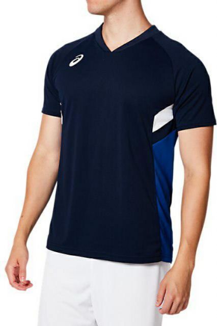 asics アシックス 9 GAME SHIRTS HS ピーコートxBLU M 2053A048 401 | スポーツ用品 スポーツ グッズ ツール アクセサリー 雑貨 小物 使いやすい バレーボール 衣類 レディース メンズ M 定番 トップス 素