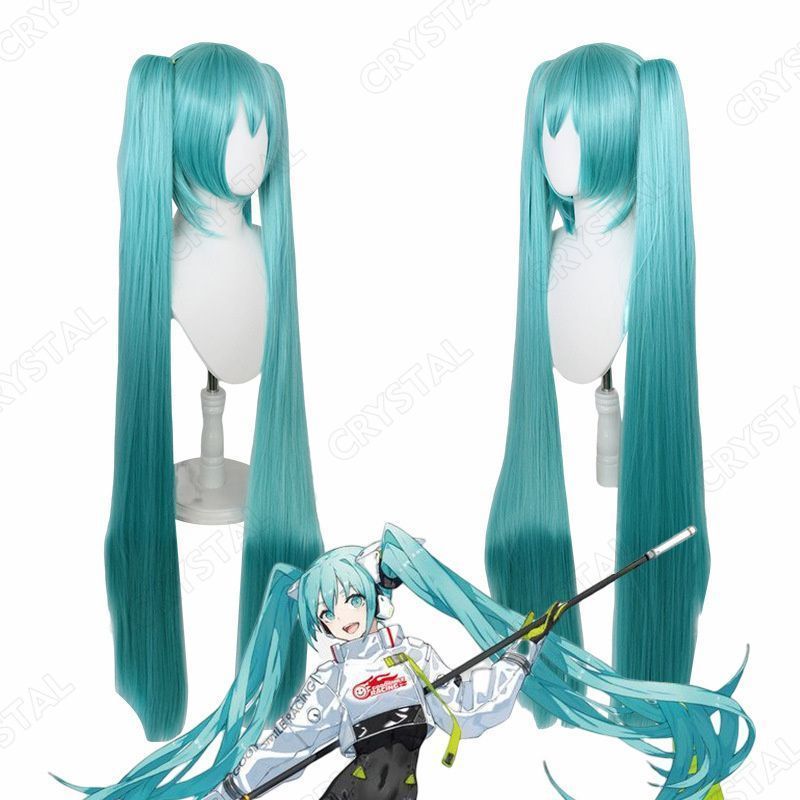 新品初音ミク レーシングスーツコスプレ衣装 ウイッグ付き ミク
