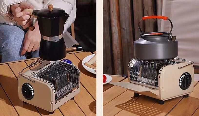 高品質カセットガスストーブ1台3役ポータブルガスストーブ速暖持ち運び便利