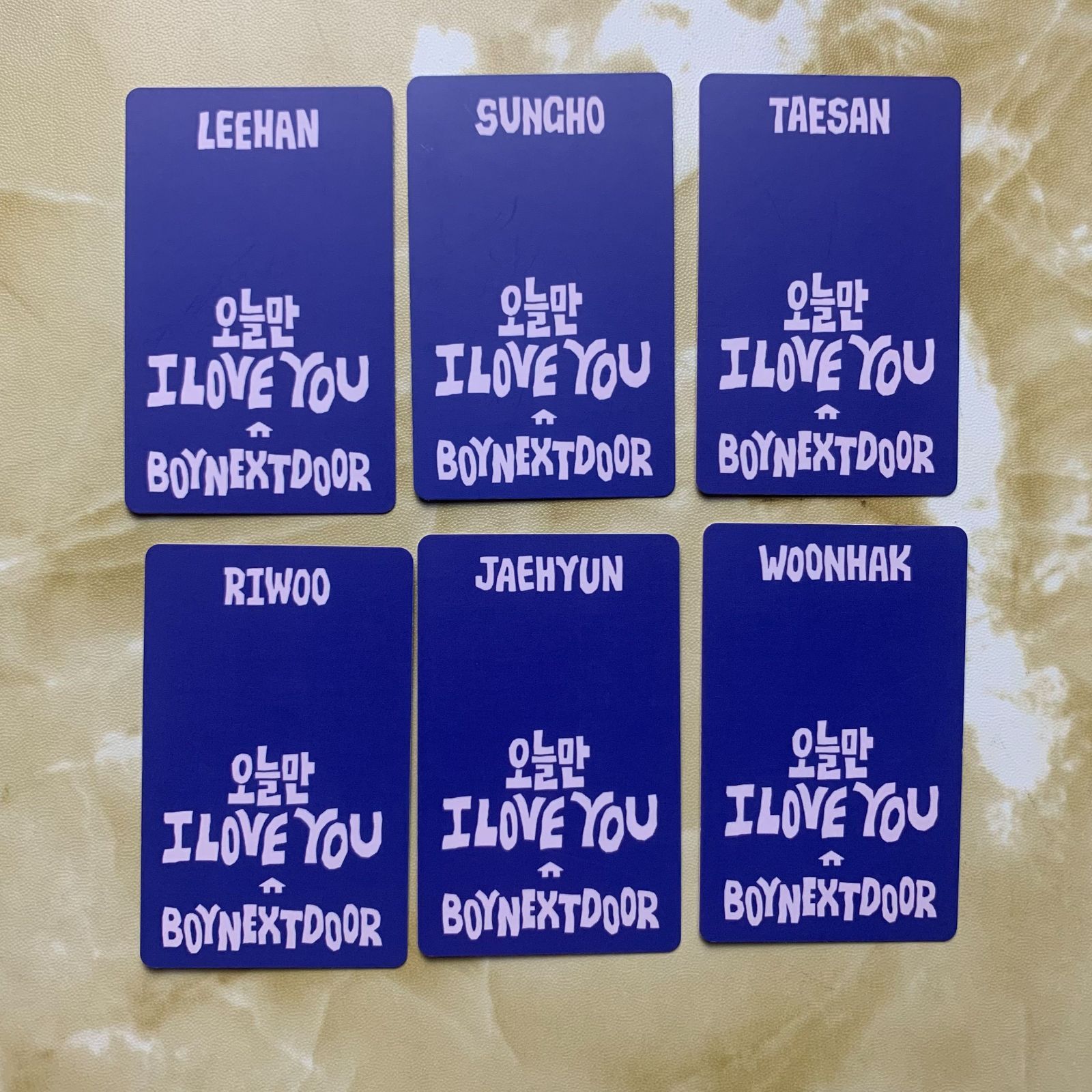 BOYNEXTDOOR ボネクド ボイネク 再生キャンペーン LINE MUSIC ラインミュージック トレカ メンバー全員で6枚 セット