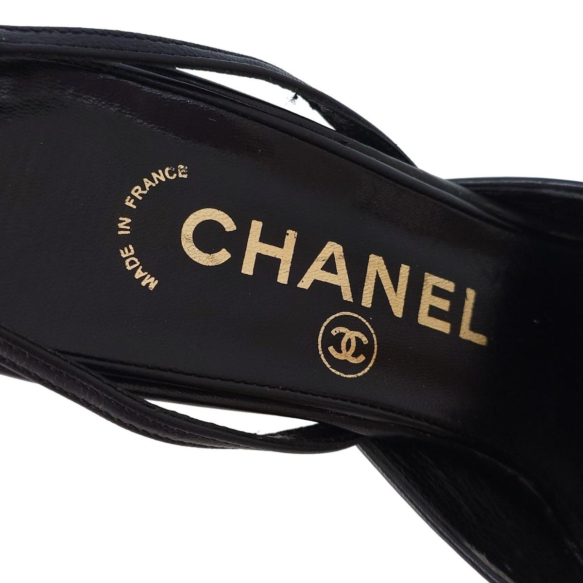 CHANEL(シャネル) サンダル 35 1/2 C レディース - 黒 レザー